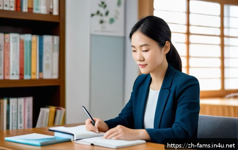 가족상담사와 슈퍼비전의 중요성 - A professional family therapist in a cozy, modern counseling room, attentively listening and taking ...