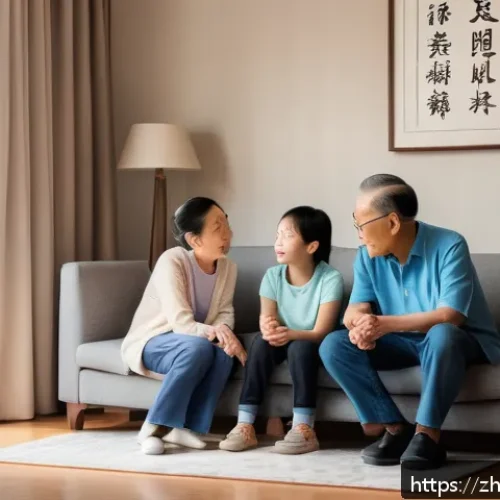 가족상담사의 고객 유형별 상담 전략 - A modern family counseling session scene in a bright, cozy room with a diverse Chinese family includ...